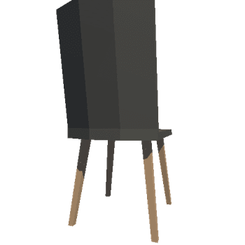 Kitchen Chair Curved Black